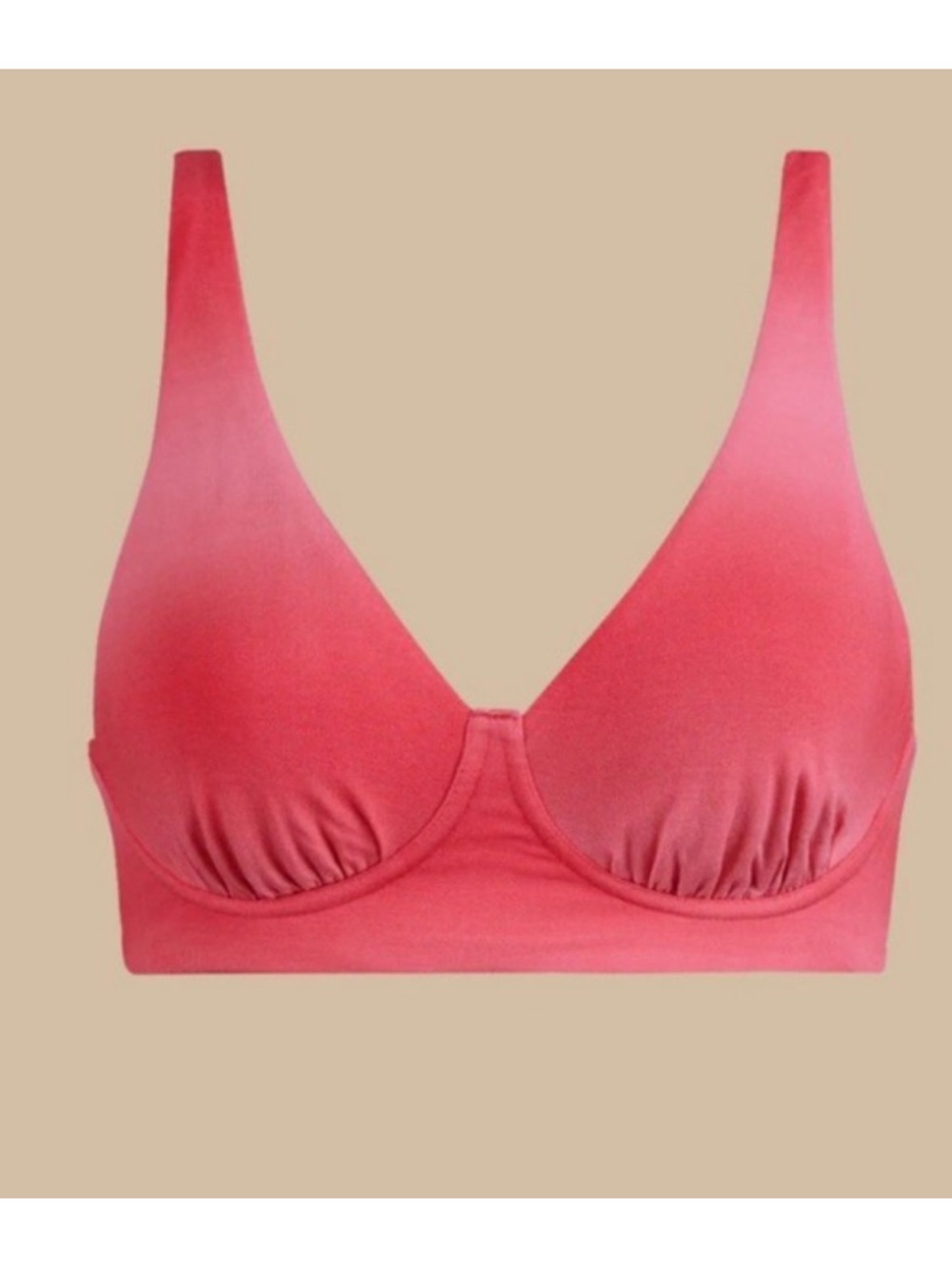 Meundies UltraModal FeelFree Longline Bralette Bra Sz MEDIUM Pink Ombre NEW